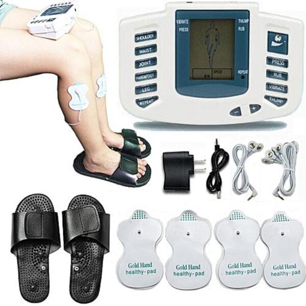 Body Slimming massager tens massager digital therapy Massageador tens machine Electrode Pads+Russian/English+slippers - Image 2